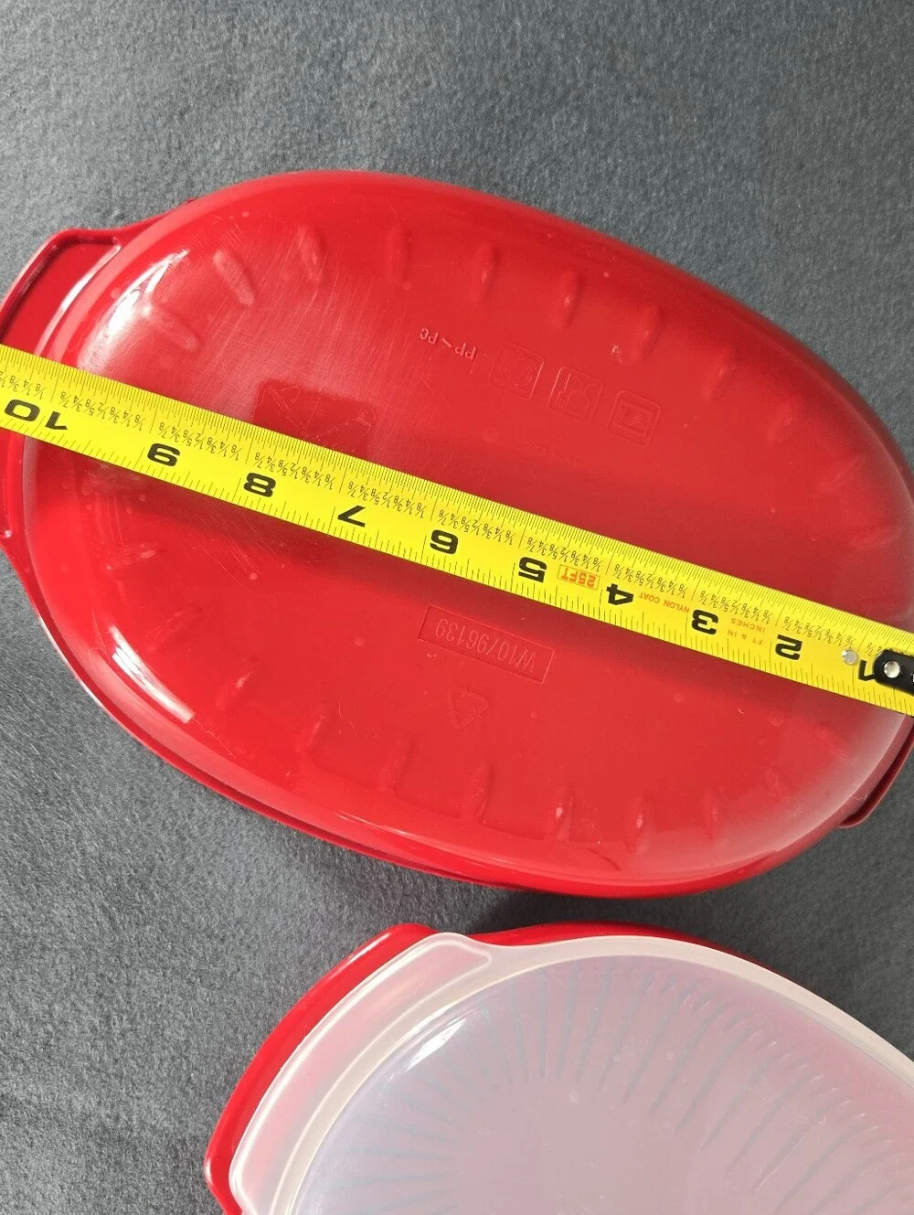 KitchenAid Red Microwave Steamer with Clear Lid